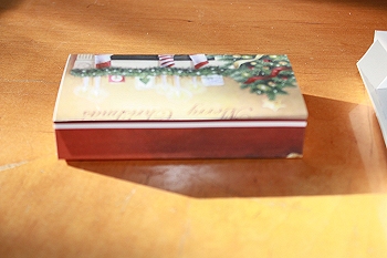 Christmas gift box craft gluing top instructions