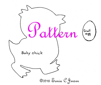 Pattern for baby chick and small egg