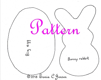 Pattern for bunny and big egg