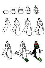 Draw a penguin