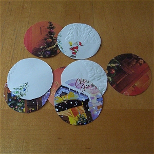 Christmas card craft ornament 8 circles